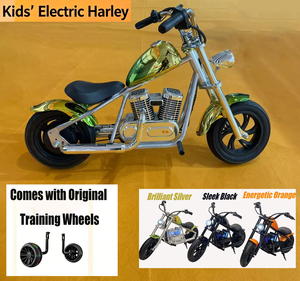 Motocicleta Elétrica Infantil 24V, Veículo Elétrico Mini Estilo Harley de 160W para Crianças, Moto Elétrica Infantil - Product Image 1