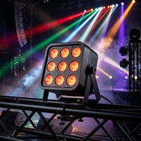 Projecteur LED PAR RVBWAUV 9*6W sur batterie 5200mAh rechargeable sans fil DMX pour scène 54W