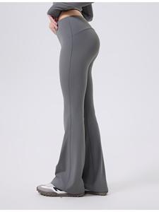 Ladies V-Shaped Back Waist <b>Flared</b> Yoga <b>Leggings</b> High Rise Hip Lift Stretchy Fabric No Camel Toe Fitness Outdoor Sports Pants - Product Image 3