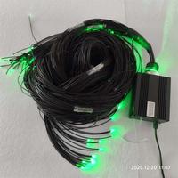Câble à fibres optiques de longueur personnalisée, kits de fibres optiques, dispositif source de lumière à fibres optiques 16W à 8 couleurs changeantes pour éclairage de plafond étoilé