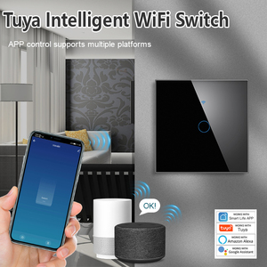 电动触摸遥控单极水晶玻璃智能生活10A 1路壁灯开关带WiFi - Product Image 4