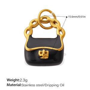 <b>Cross</b>-Border Trendy Personality Fashion Heart Waterproof Stainless Steel 18K Gold Plated Bamboo <b>Chain</b> DIY Pendant Unisex - Product Image 6