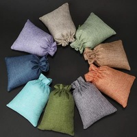 Pochette en jute colorée imprimée, écologique, réutilisable et durable avec cordon de serrage, sac cadeau personnalisé avec logo, pour bonbons d'Halloween, jouets, bijoux, rangement