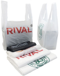 कस्टम मुद्रित लोगो पॉली प्लास्टिक हैंडल शॉपिंग बैग बनियान बैग-सुपरमार्केट के लिए प्लास्टिक बैग खरीदें - Product Image 1