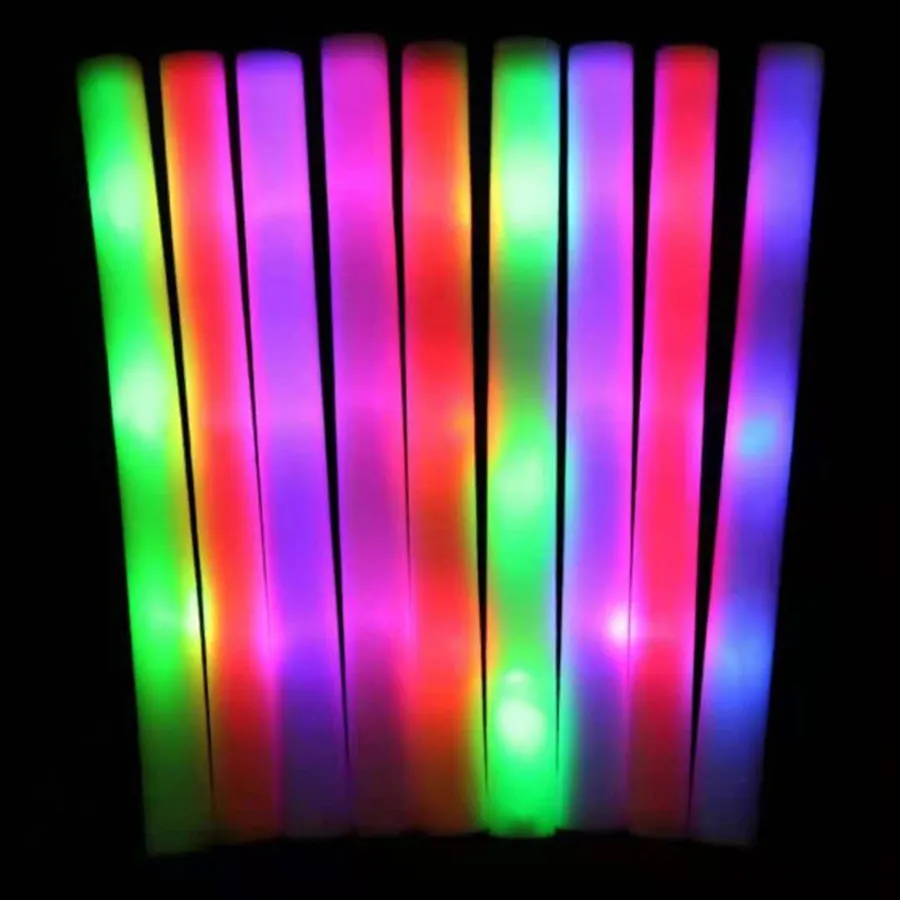 3 modalità lampeggiante LED Light Sticks Foam Glow Sticks Bulk Light-up Toys per matrimoni concerti forniture per feste con logo personalizzato