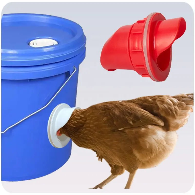 LZ Factory direct Sale Rain proof gravity DIY Chicken Feeder Ports