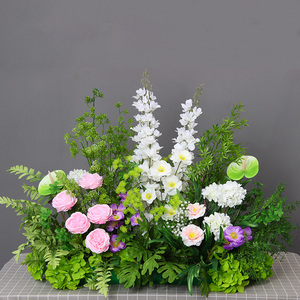 Thực tế màu hồng lụa tăng bó hoa cưới Hoa Nhân Tạo Hoa cho Giáng sinh hoặc trang trí ngày của mẹ - Product Image 3