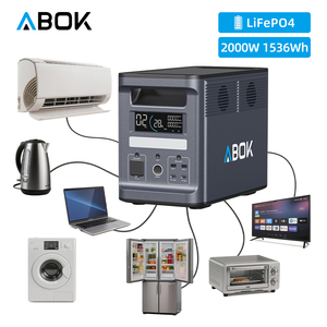 Estación Solar Portátil ABOK 2000W 1536Wh LiFePO4 con MPPT de 1200W, PD de 100W, Toma de 12V, Carga Rápida, Compatible con Coche, Onda Sinusoidal Pura para el Hogar - Product Image 1