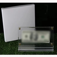 Dropshipping billets papier-monnaie cadre lucite cadre pour vieux billets de banque papier monnaie
