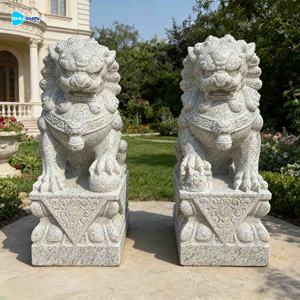 Estatua <span class=keywords><strong>de</strong></span> León <span class=keywords><strong>de</strong></span> Piedra Natural Decorativa <span class=keywords><strong>para</strong></span> Jardín, Escultura <span class=keywords><strong>de</strong></span> Perro Foo Chino <span class=keywords><strong>de</strong></span> Tamaño Real - Product Image 3