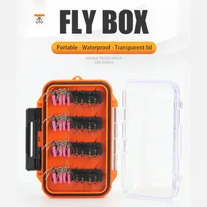 Fishing Fly Box Portable Slim Storage. Transparent Waterproof Box Clear