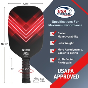 Entrega rápida OEM Edgeless USAPA Aprobado Pickleball Paddle 13mm Honeycomb Core T700 Carbon Face Disponible ahora - Product Image 3