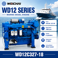 Moteur diesel marin SCDC Weichai WD12C327-18 240 kW 327 CV 1800 tr/min refroidi par eau 6 cylindres pour bateau de pêche et bateau de travail
