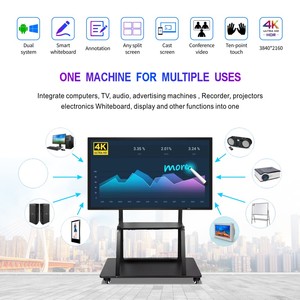 Tableau blanc interactif intelligent à <span class=keywords><strong>écran</strong></span> tactile infrarouge, tableau blanc numérique électronique, OEM/ODM 4K UHD 55-65 pouces - Product Image 3