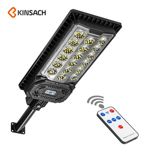 Venta caliente Control remoto Altos lúmenes Impermeable Negro Led Foco ABS PS Jardín Reflector Luces de calle solares - Product Image 2