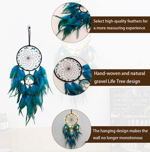 Usine directe cristal Turquoise arbre de vie pendentif <span class=keywords><strong>attrape</strong></span>-rêves intérieur peut être accroché - Product Image 4
