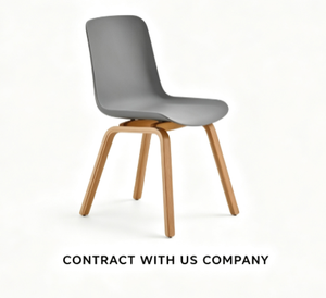 PP Fiber Reinforced <b>Stackable</b> <b>Dining</b> <b>Chairs</b> Wood Legs-Modern Design for Home Commercial Use (Entry Hotels) | 3-Year Warranty - Product Image 1