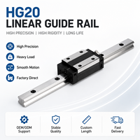 Kit de rail de guidage linéaire HGR20 haute précision avec bloc coulissant HGH20CA HGW20CC pour machines CNC, imprimantes 3D et systèmes de mouvement GCr15