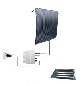 Système solaire flexible <span class=keywords><strong>600W</strong></span> pour balcon hors réseau <span class=keywords><strong>Micro</strong></span> onduleur monocristallin avec contrôleur MPPT Surveillance WiFi Usage extérieur domestique - Product Image 2