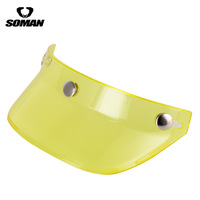 Bord de casque de moto, casque rétro de moto, pare-soleil à trois boutons, casque prince, bord de casque de vol