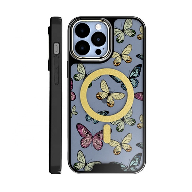NEW IMD Magnetic Phone case With Metal Camera Frame for iPhone 12 13 14