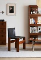 Nordic Monk Stuhl Öl Wachs Leder Esszimmers tuhl Schreibtischs tuhl Home Wabi-Sabi Style Designer Massivholz Rückenlehne Stuhl