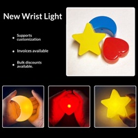 Lampes portables YIRUIDA en forme d'étoile, de cœur et de lune - Accessoires de danse pour enfants, petite veilleuse, étoiles lumineuses, design en plastique personnalisable