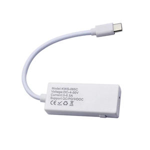 DC Typ-C Tester 4-30V Spannungsmesser KWS-065C Amperemeter Digitaler Monitor Abschaltleistungsanzeige Bankladegerät 2-Wege-Tester - Product Image 4