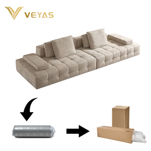 New 2026 Alibabaa Trial Order Space Saving Upholstered Villa Use Packing Settee Sofa Set in a <b>Box</b> with DDP <b>Shipping</b> - Product Image 6