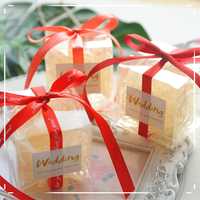 Chine usine en gros doux pliable faveur de mariage bonbons emballage alimentaire boîte-cadeau boîte à bougies en plastique