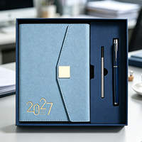 Agenda hebdomadaire et mensuel OEM Premium 2027 en anglais, portugais et espagnol, carnet de notes avec couverture en PU, coffret cadeau avec LOGO