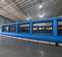 Terrain de pickleball gonflable commercial flottant pour sports nautiques, plateforme de pickleball flottante pour lac et piscine