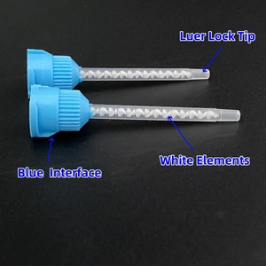 HANSIN HXY-87001Y Mélangeurs statiques en plastique 1:1 pour <span class=keywords><strong>colle</strong></span> <span class=keywords><strong>dentaire</strong></span> en cartouche bicomposante, embouts marron pour <span class=keywords><strong>ciment</strong></span> 5ml/14ml/24ml - Product Image 3