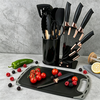 Ensemble d'ustensiles de cuisine en silicone 19 pièces, résistant à la chaleur, avec support – Offre spéciale