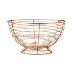 Classic Style Metal Fruit <b>Basket</b> Top Selling Decorative Wholesale Rate Iron <b>Wire</b> <b>Basket</b> Luxury Kitchen Accessories - Product Image 2