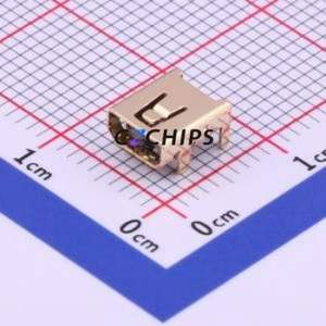 U-M-M8DD-W-1 USB Connector SMD Connector ( Connector Type: Mini-B )( Gender: Female )( Mounting Type: Horizontal Mount ) - Product Image 1