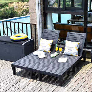 Chaises longues double places côté piscine design moderne et extérieur pour plage Chaises longues dans l'eau de piscine Chaises longues solaires en <span class=keywords><strong>plastique</strong></span> pour piscine - Product Image 1