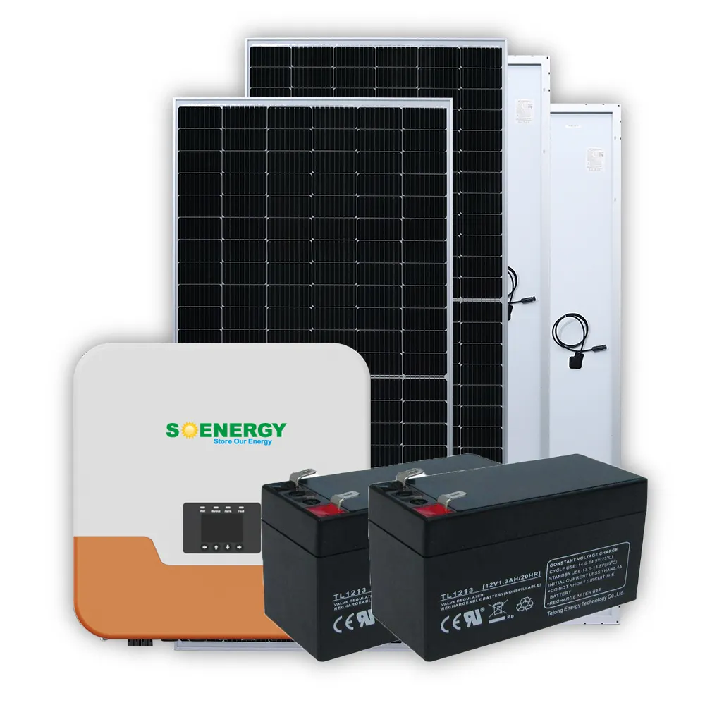 SOENERGY 그리드 리드 산 성 팩 태양 에너지 저장 시스템 5KWH-20KWH 하이브리드 태양 전지 시스템