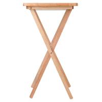 Table basse/platine pliante portable en bois massif, mobilier de maison moderne, écologique, facile à assembler, pour servir des collations, du thé et du café, lot de 2