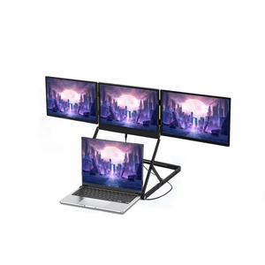 Moniteur triple écran 14 "FHD IPS Extender d'écran d'ordinateur portable Interface USB Panneau TFT pour moniteur portable pour configuration d'ordinateur portable OEM - Product Image 1