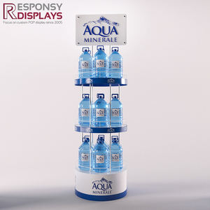 Botellero de agua personalizado de 3 niveles con suelo de metal y galones - Product Image 3