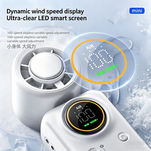 <b>Mini</b> Air Cannon <b>Fan</b>, Semiconductor Ice Cooling, 100-Speed, LED Smart Screen, 16H Battery, Handheld Desk <b>Fan</b> for Office - Product Image 2
