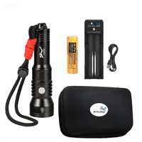 Lampe de plongée puissante IP68 étanche, profondeur de plongée 100m, SFT40 20W 2000 Lumens, lampe torche de plongée en alliage d'aluminium, lampe de poche LED de plongée