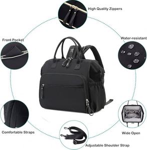 Mochila pañalera de muestra gratuita, impermeable, compacta, con correas para carriola y funda para tableta - Product Image 3