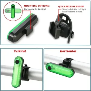 ไฟท้าย <span class=keywords><strong>LED</strong></span> USB แบบชาร์จไฟได้สำหรับจักรยาน BMX ยางภูเขาสีขาว4.5-11นิ้ว - Product Image 6