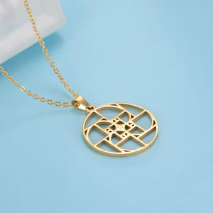 Collar Geométrico en Espiral de Fibonacci, Collar con Moneda en Espiral de <span class=keywords><strong>la</strong></span> Proporción Áurea, Joyería de Moda, Regalo - Product Image 6