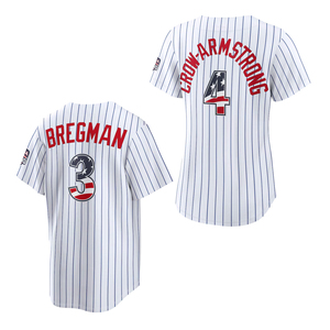 Maillots de baseball personnalisés brodés et cousus pour le 4 juillet 2026 à Chicago, États-Unis – Uniformes sur mesure # 3 Bregman 4 Crow-Armstrong - Product Image 1