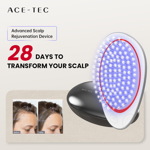 Оптовая продажа: Умная электрическая массажная щетка для головы с красным светом для ускорения роста волос, восстановления и лечения, массажер для кожи головы - Product Image 1