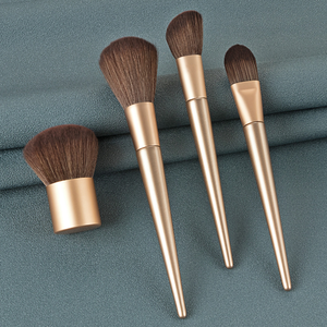 Juego de brochas de maquillaje baratas en color champán, juego de brochas de maquillaje personalizadas - Product Image 4