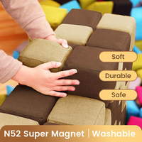 Juego de bloques de construcción Ropecube y tela magnética suave para niños pequeños, sala de juegos de aprendizaje temprano, juguetes educativos Montessori para interiores